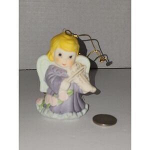 Vintage Angel Ceramic Christmas‎ Angel  Ornament
